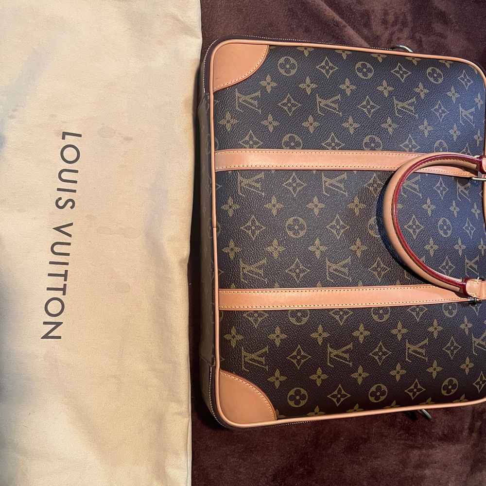 Louis Vuitton Tan and Brown Monogram Briefcase - Picture 3 of 7